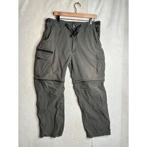 BC Clothing Mens XXL x 30 Convertible Cargo Pants Gray Zip Off Hiking Shorts